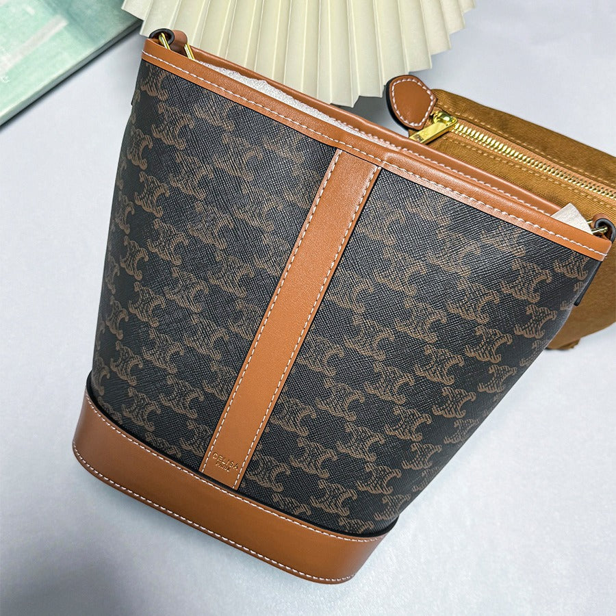 Women's Classic Presbyopic Retro Arc Large Capacity Bucket Bags
