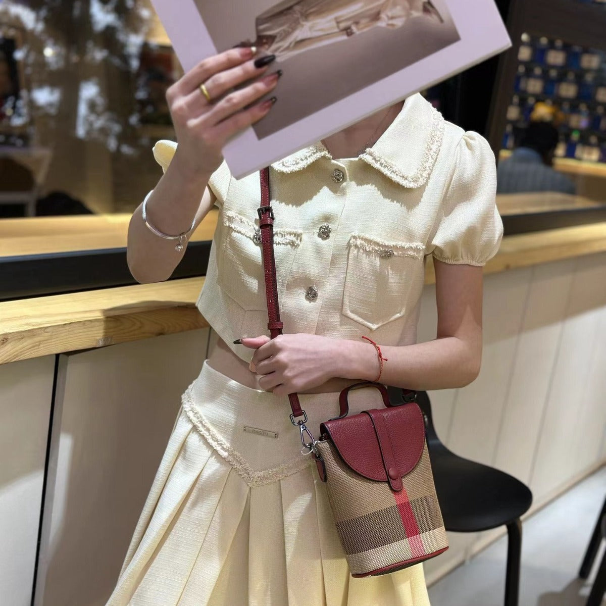 Women's Mobile Light Luxury Genuine Leather Lightweight Fashion Small Square Bags