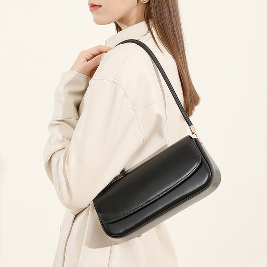 Women's Genuine Leather Saddle Commuter Underarm Design Armpit Bags