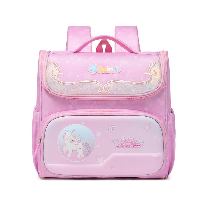 Children's Horizontal Cartoon Lightweight Burden Alleviation Spine Elementary School Students' Schoolbags