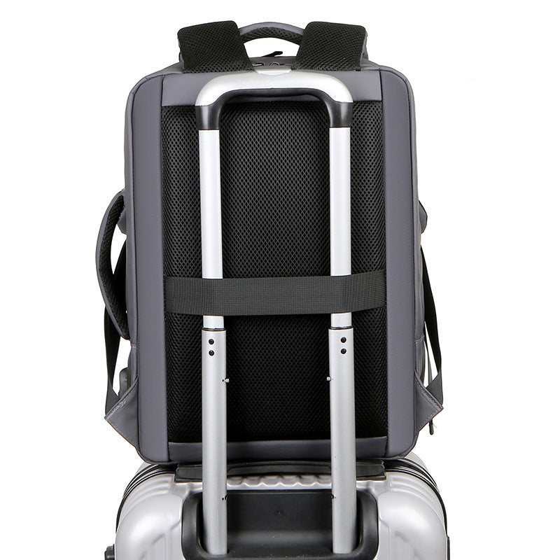 Men's Portable Waterproof Nylon Multifunctional Business Computer Backpacks