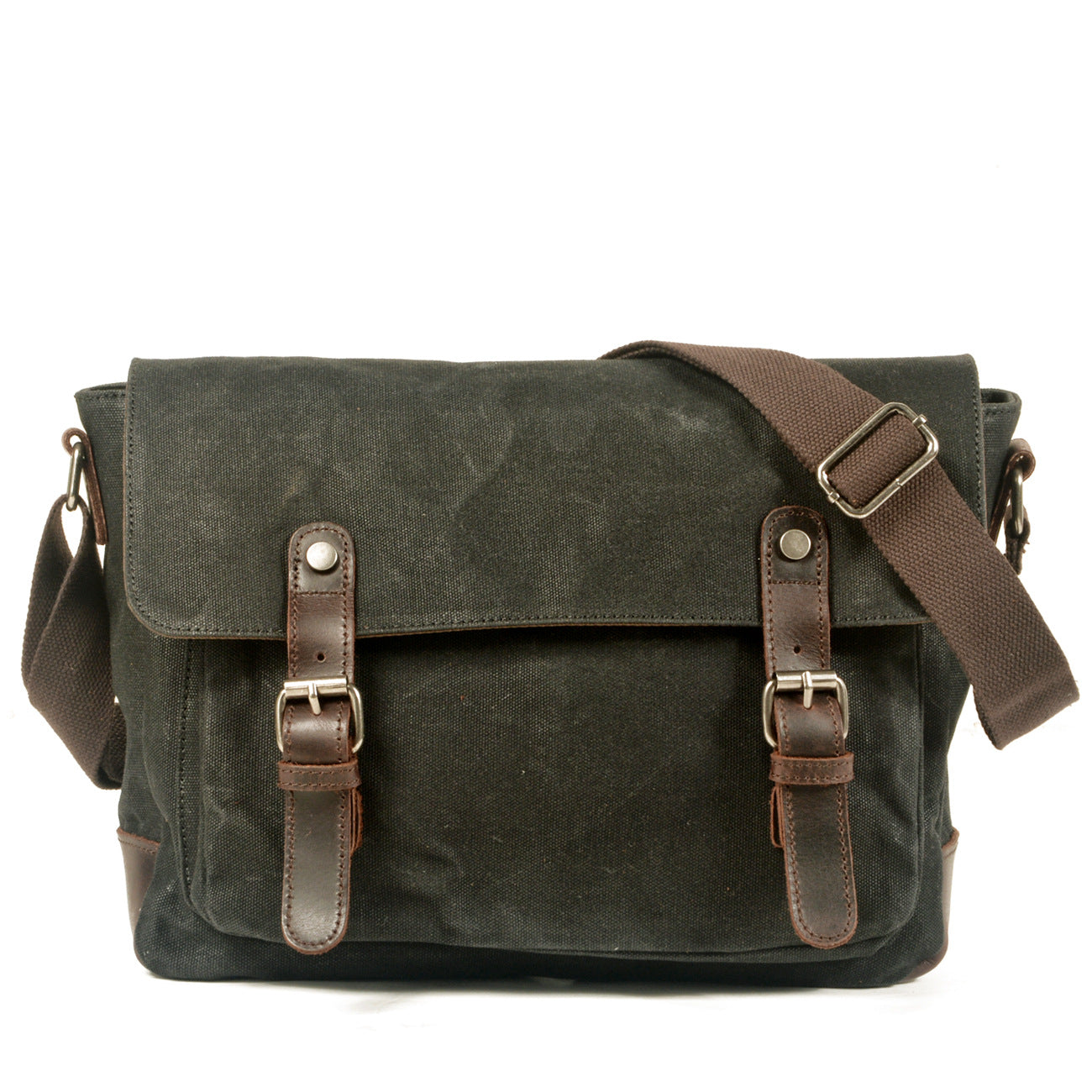 Men's Horizontal Oil Wax Canvas With First Men's Messenger Bags