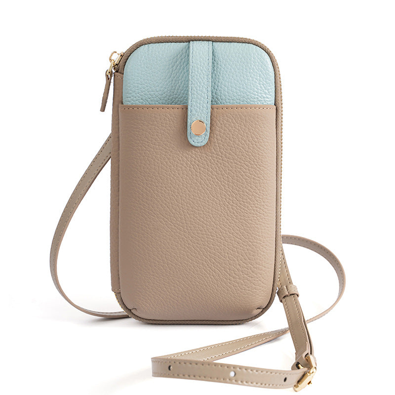 Women's Genuine Leather Fashion Mobile Mini Clutch Phone Bags