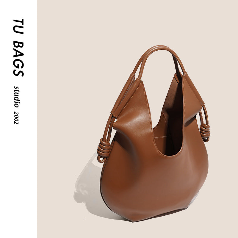 Women's Genuine Leather Underarm Autumn Large Capacity Solid Armpit Bags
