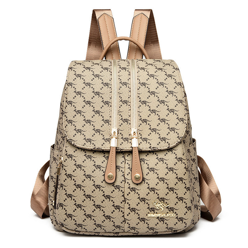 Women's Fashionable Large Capacity Soft Leather Trendy Backpacks