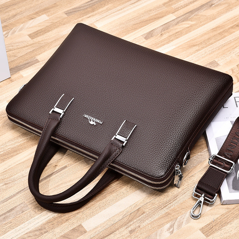 Men's Horizontal Business File Computer Commuter Gift Men's Handbags