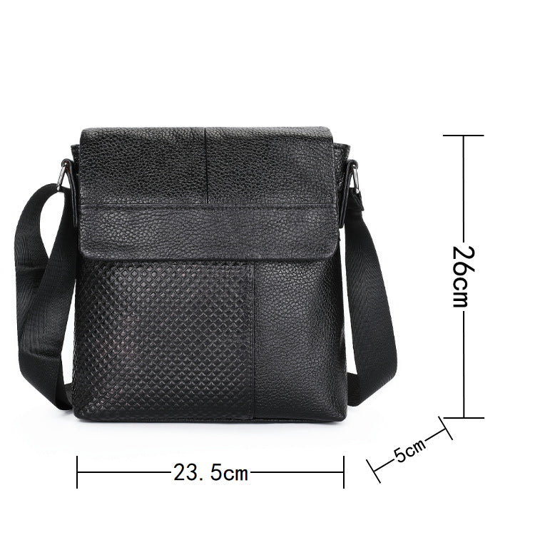 Men's Genuine Leather First Layer Vertical Business Men's Messenger Bags