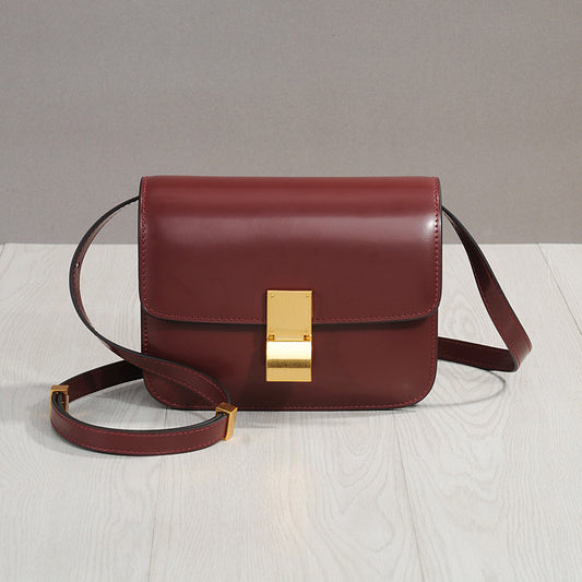 Women's Fashion Stewardess Retro Cow Leather Crossbody Bags