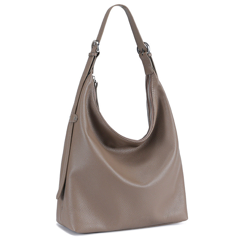 Women's First Layer Cowhide Big Leather Large Crossbody Bags