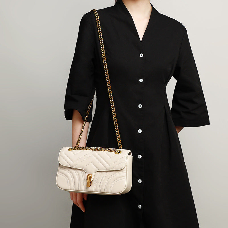 Women's Fashion Chain Light Luxury Underarm Genuine Shoulder Bags