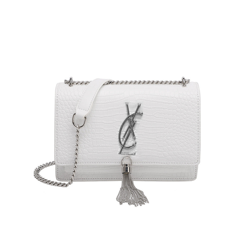 Women's Unique Leather High-grade Chain Tassel Shoulder Bags