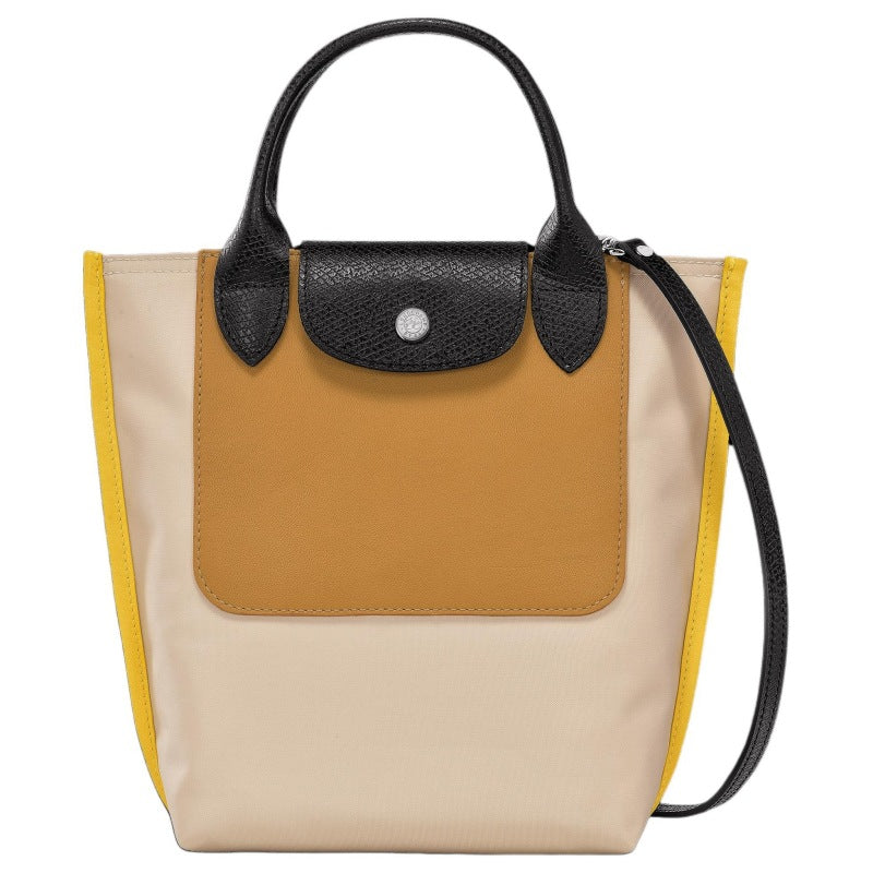 Women's French Dragon Color Matching Large Capacity Handbags