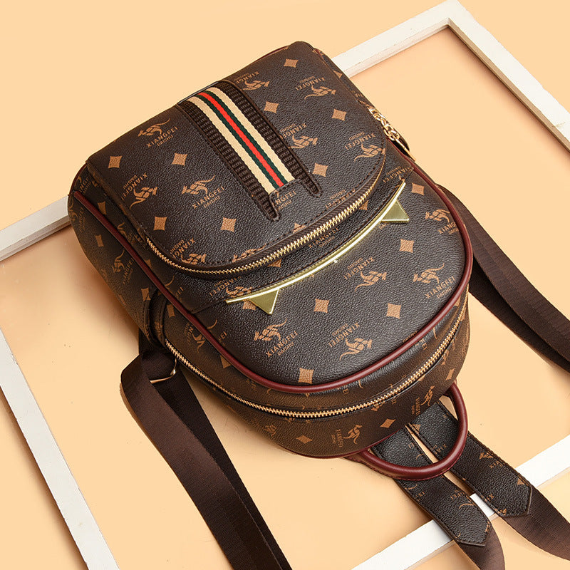 Fashion Large Capacity College Soft Leather Junior Backpacks