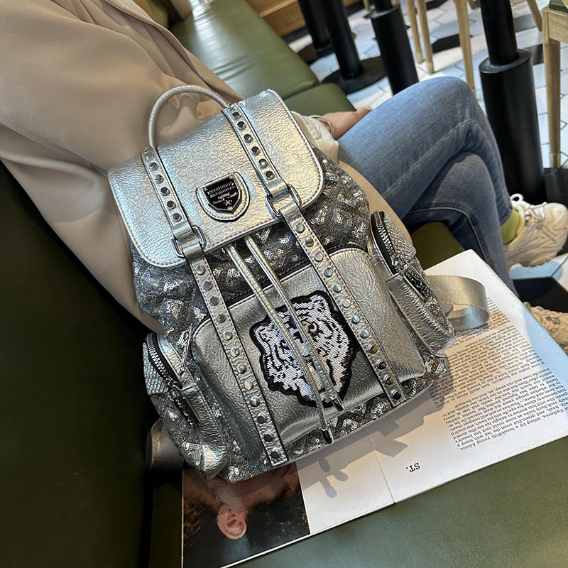 Women's Trendy Unique Versatile British Style Drawstring Backpacks
