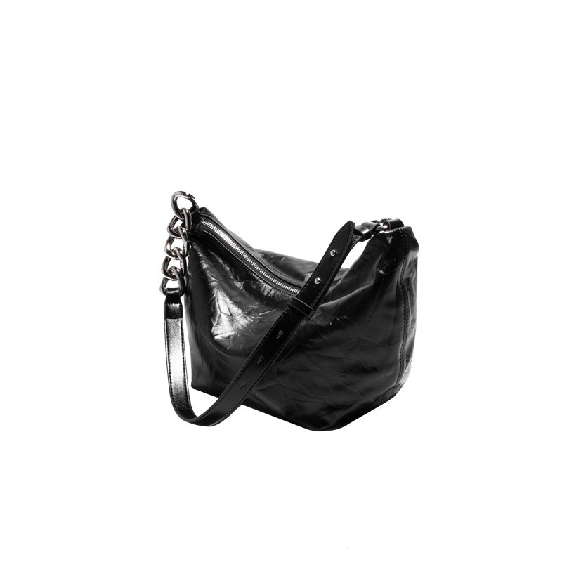 Women's Leather High-grade Simple Large Capacity Underarm Armpit Bags