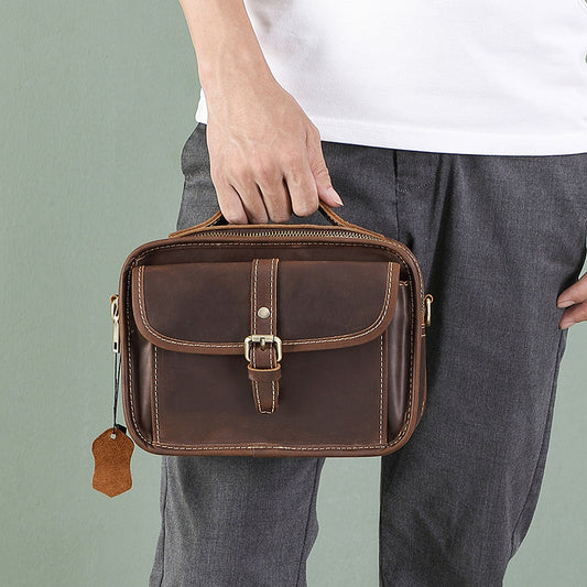 Men's Genuine Leather High-grade First Layer Cowhide Men's Messenger Bags