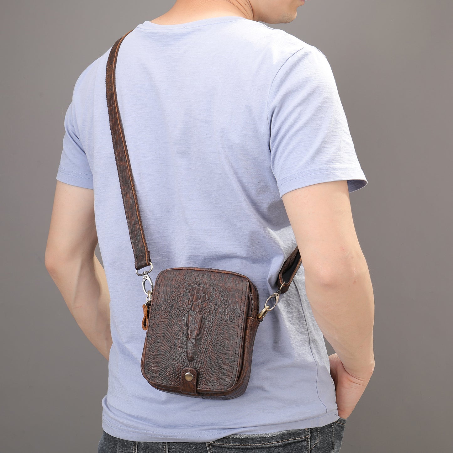 Men's Fashion Business First Layer Cowhide Personal Men's Shoulder Bags