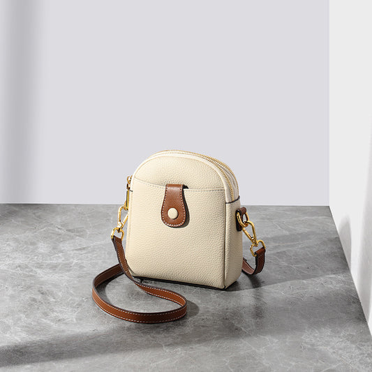 Women's Genuine Leather Fashion Mom Mobile Mini High-grade Single Phone Bags