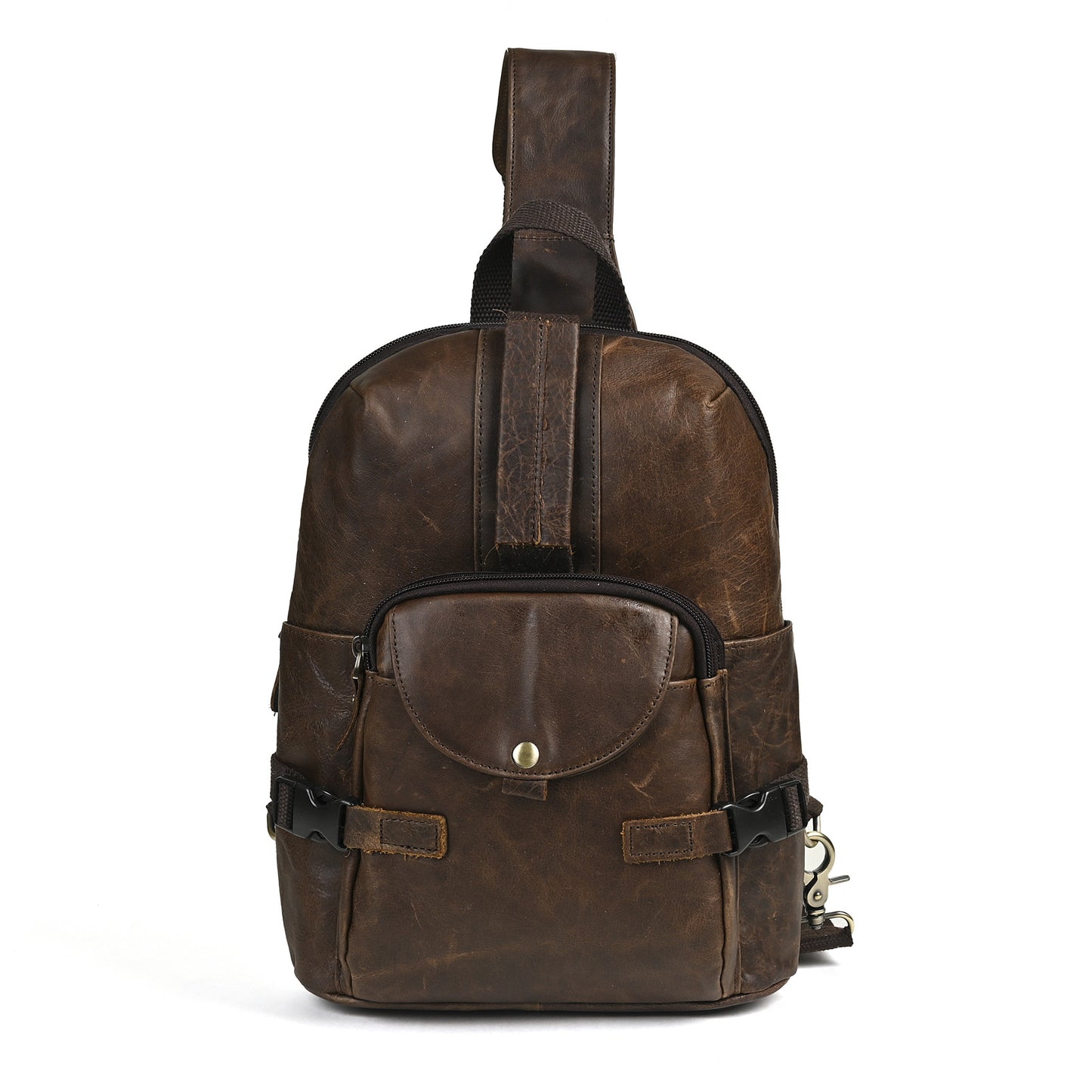 Men's First Layer Crazy Horse Leather Retro Inch Men's Messenger Bags