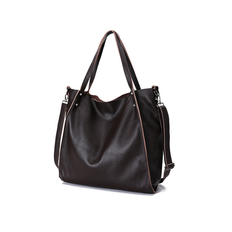 Women's Large Capacity Genuine Leather First Layer Handbags