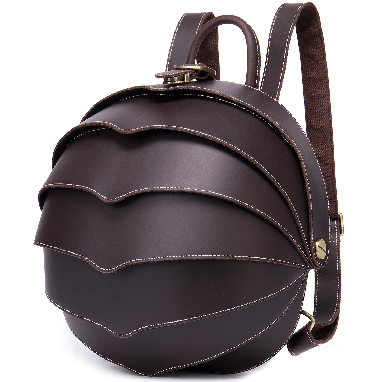 Men's Crazy Horse Leather Retro First Layer Cowhide Personality Backpacks