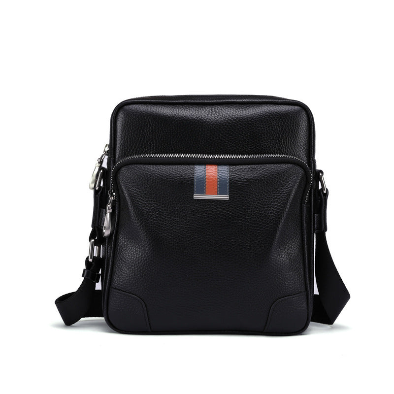 Men's Leather Vertical First Layer Cowhide Large Capacity Men's Shoulder Bags