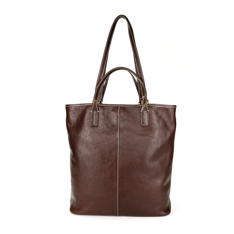 Women's Layer Cowhide Vegetable Tanned Leather Commuter Bags