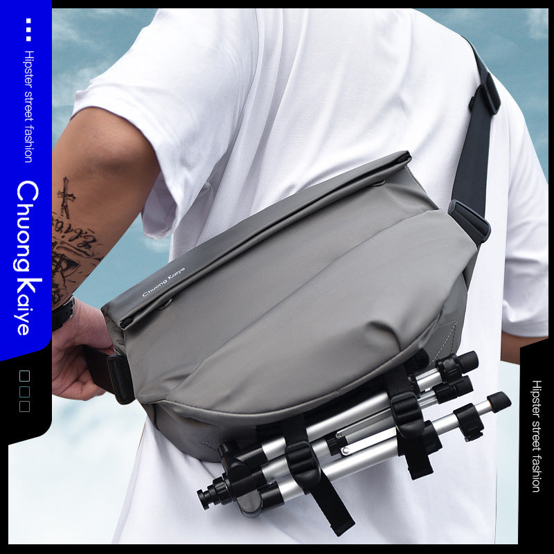 Men's Multifunctional Magnetic Snap Motorcycle Fashion Rand Men's Messenger Bags