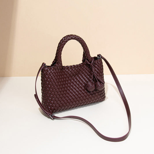 Women's Texture Hand-woven Fashionable Stylish Pairs Of Hand-held Handbags
