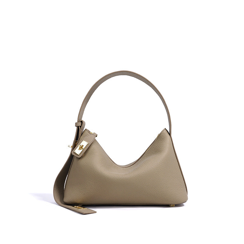 Layer Cowhide Leather Female Dumpling Commuter High Handbags