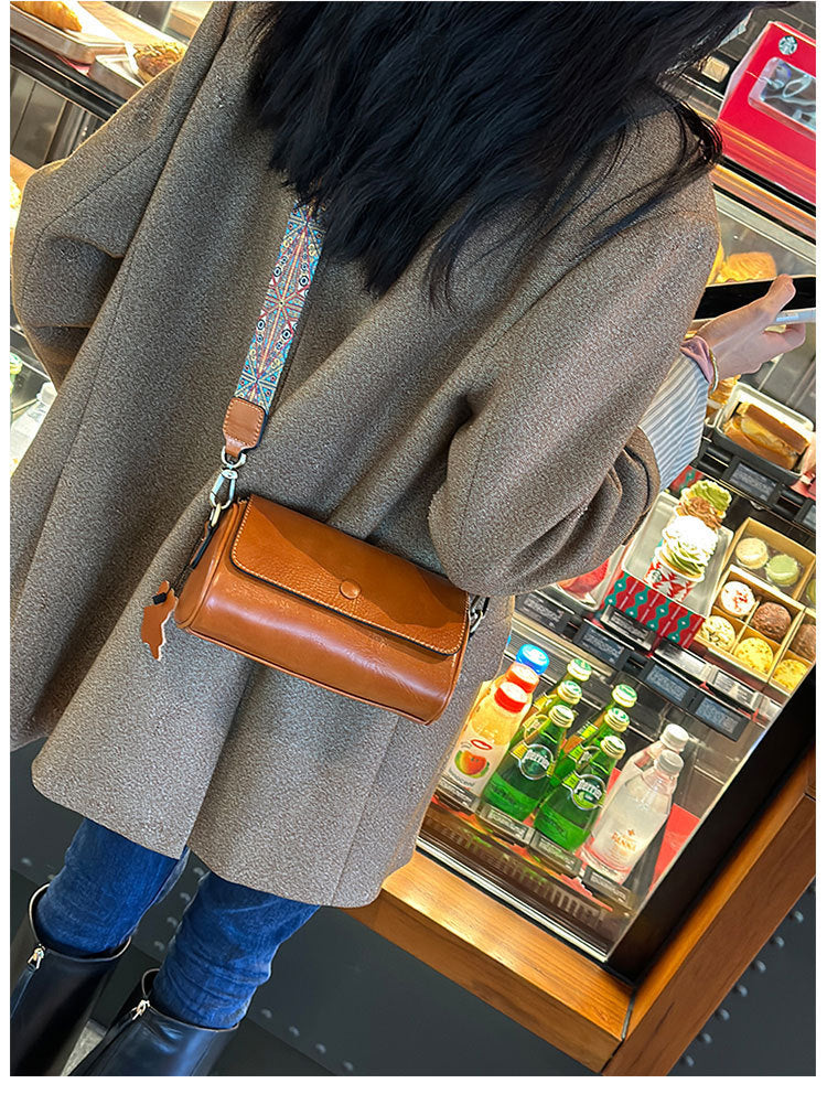 Spring Fashion Pouches Retro Genuine Leather Shoulder Bags
