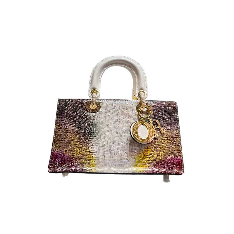Women's Lizard Pattern Diana Genuine Leather Portable Crossbody Bags