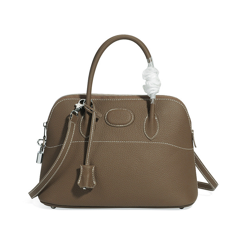 Women's Genuine Leather Trendy Lychee Pattern Cowhide Crossbody Bags