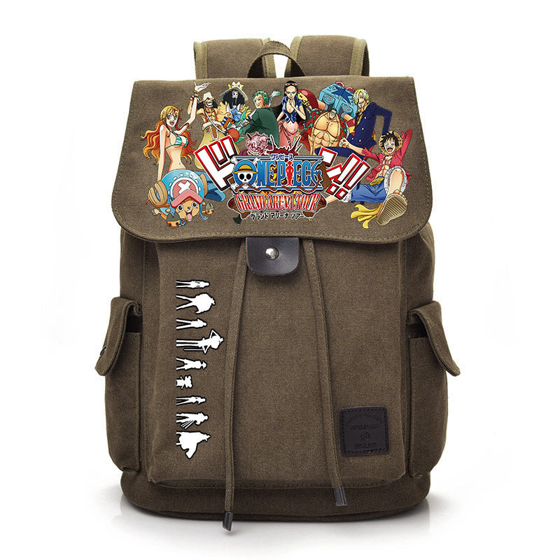 King Of The Piece Retro Canvas Middle School Students' Schoolbags