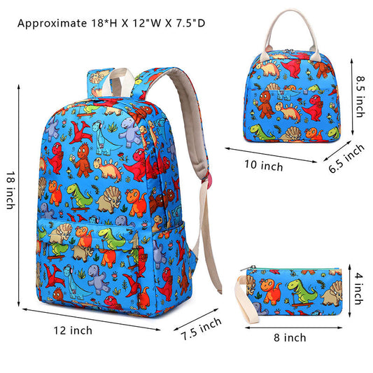 Children's Dinosaur Primary Cartoon Three-piece Set Elementary School Students' Schoolbags