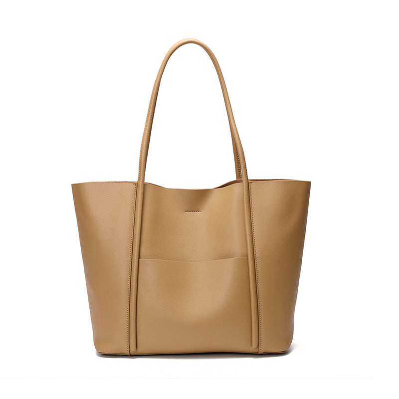 Women's Genuine Leather High-grade Niche Large Capacity Tote Bags