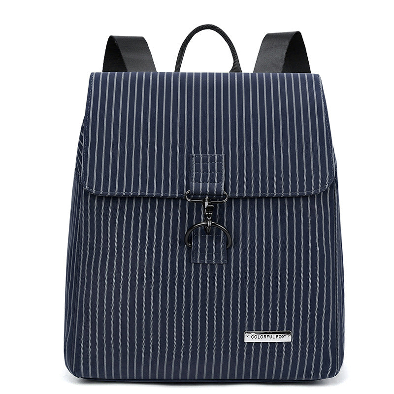 Striped British Style Commuter Waterproof Rucksack Backpacks