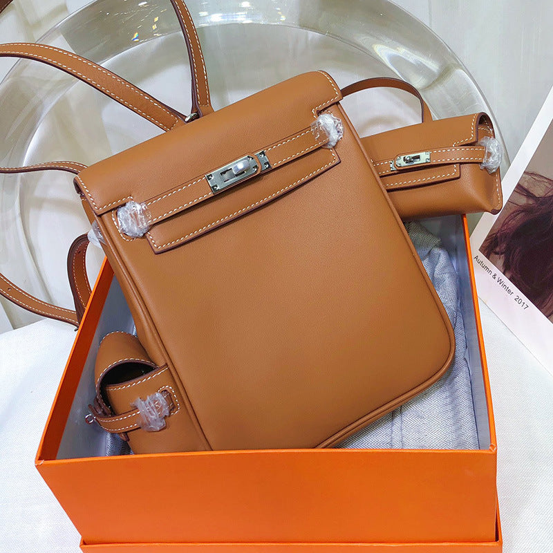Classy Women's Kelly Fashion Genuine Leather Backpacks