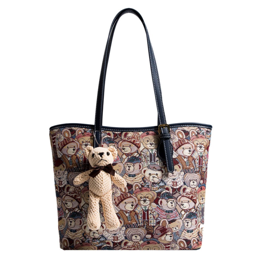 Women's Popular Source Bear Versatile Fashion Tote Bags