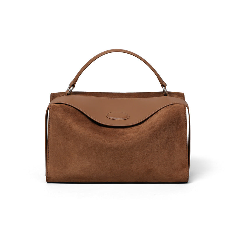 Women's Cowhide Boston Pillow Retro Style Hand Crossbody Bags