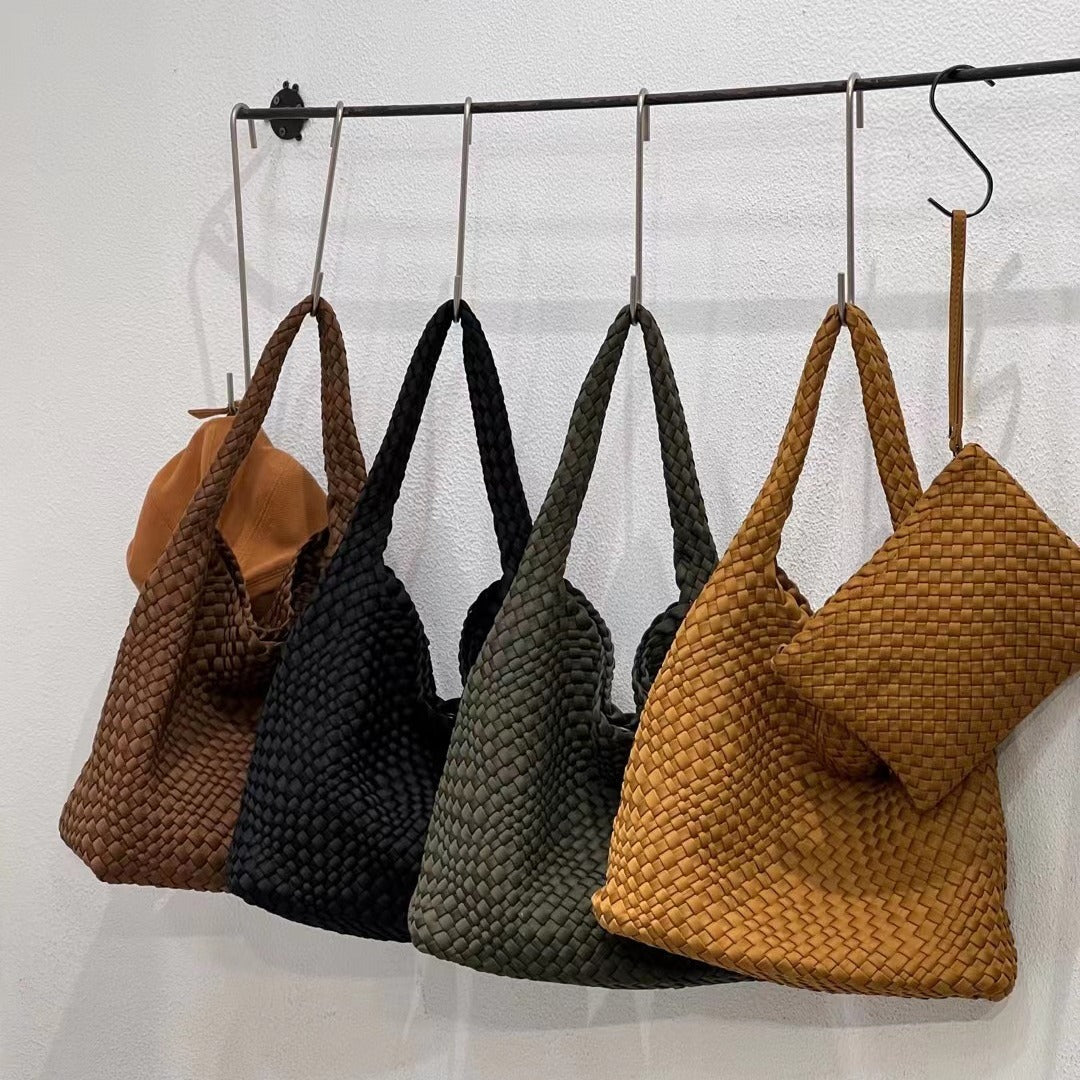 Women's Hand-woven Large Capacity Nylon Mother Chain Handbags