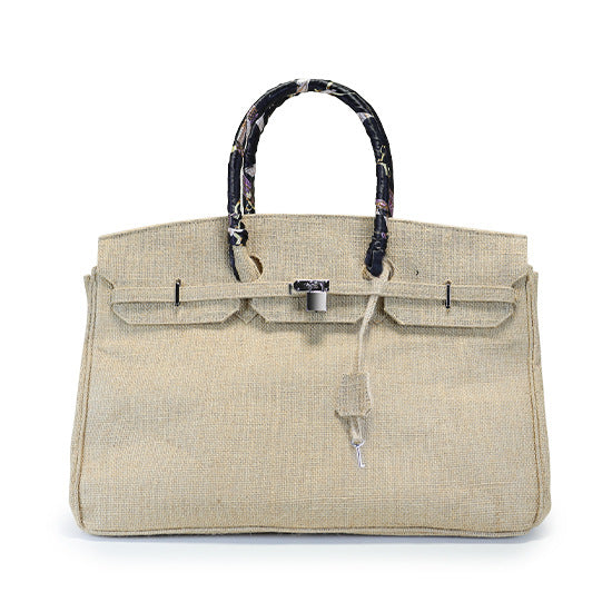 Fashion International Catwalk Vintage Drawstring Jute Handbags