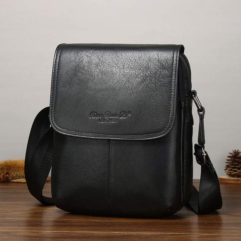 Men's Leather Cowhide Retro Fashionable Large Capacity Men's Messenger Bags