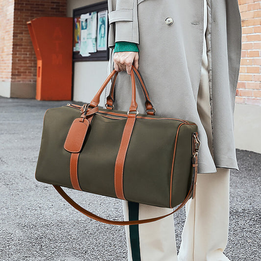 Women's Portable Lightweight Business Leisure Genuine Leather Travel Bags