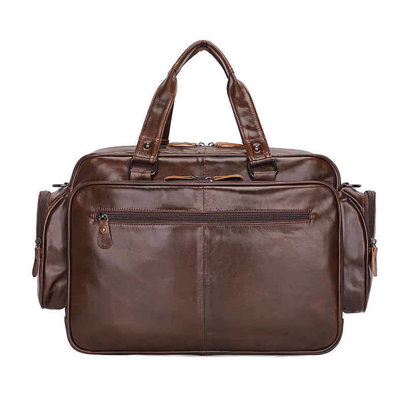 Vintage Leather Oil Wax Inch Computer Men's Briefcases