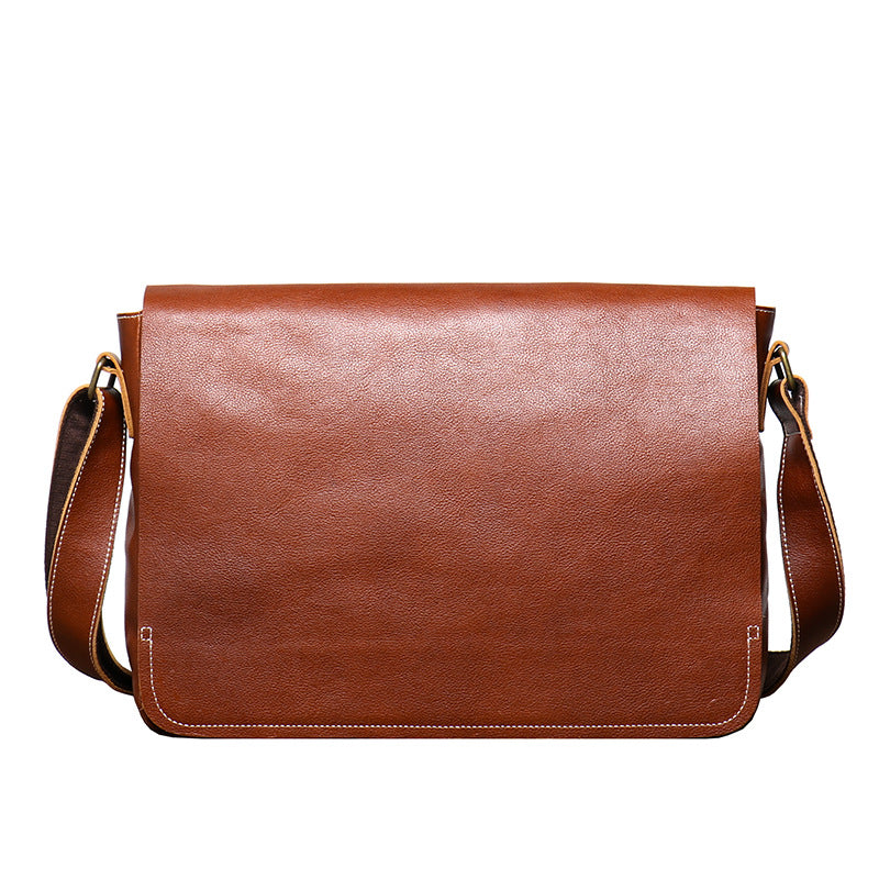 Men's Retro Leather Large Capacity Cow Computer Men's Shoulder Bags