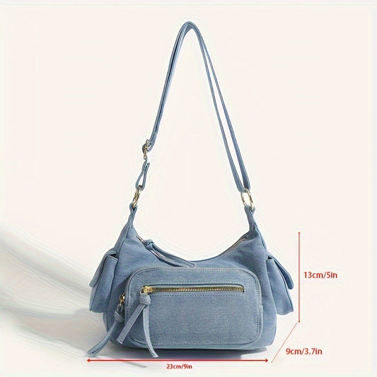 Women's & Men's Classic Creative Retro Blue Denim Men's Bags