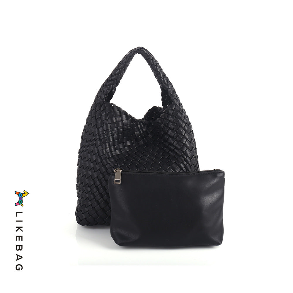 Women's Quality Handmade Woven Vegetable Basket Composite Shoulder Bags