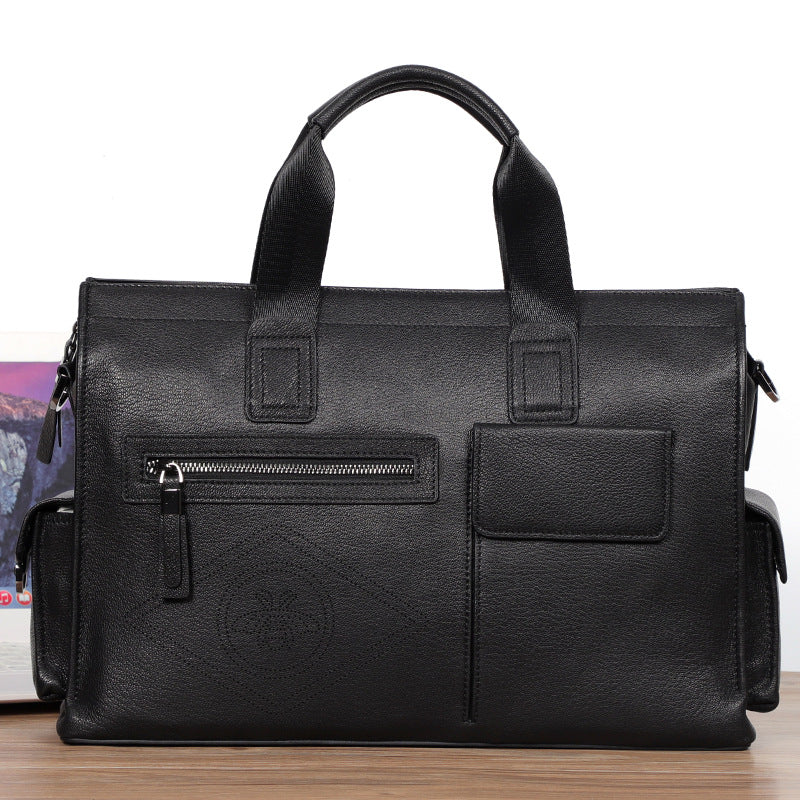 Men's Genuine Leather Large Capacity First Layer Men's Handbags