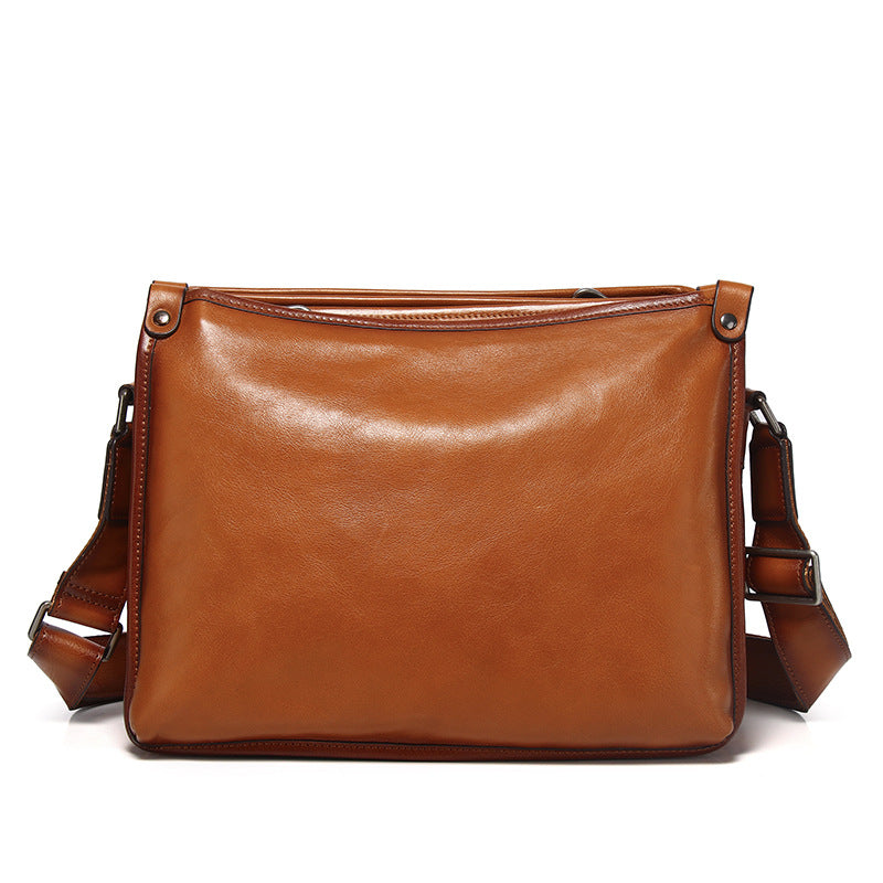 Men's Autumn First Layer Vegetable Tanning Leather Men's Messenger Bags